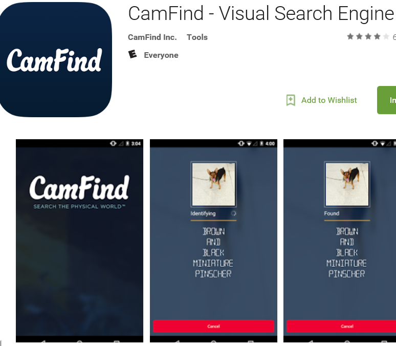 CamFind app screenshot