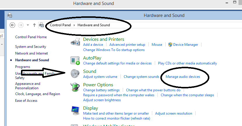 Manage audio sound