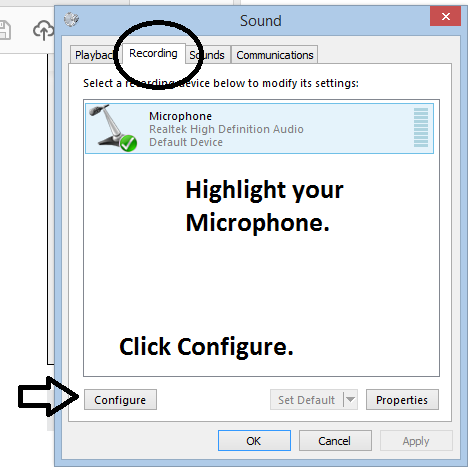 Recording configurations